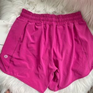Lululemon Hotty Hot shorts- size 4, pink “Ripened Raspberry” color, 4”, NWT.